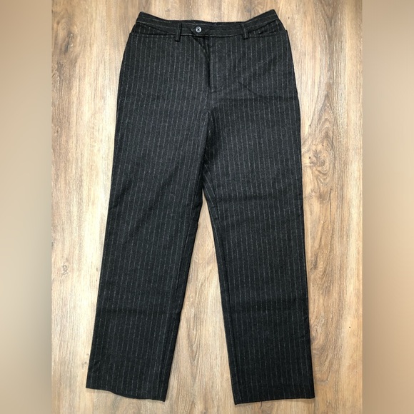 GAP Wool Pinstriped Straight Leg Trousers - Picture 4 of 17